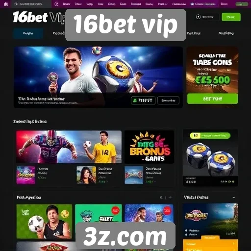 Interface do usuário do site 16bet vip